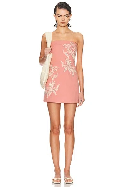 Hemant & Nandita Strapless Mini Dress In Pink