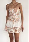 Hemant & Nandita Strapless Short Dress In White In Black