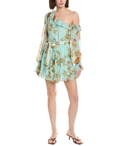 Hemant & Nandita Tie Belt Romper In Green