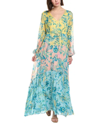 Hemant & Nandita Tie Tassel Long Dress In Multi