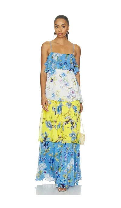 Hemant & Nandita Tiered Maxi Dress In Multi