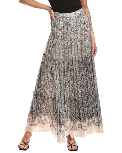 Hemant & Nandita Tiered Maxi Skirt In Multi
