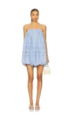 Hemant & Nandita Tube Balloon Mini Dress Powder Blue In Blue
