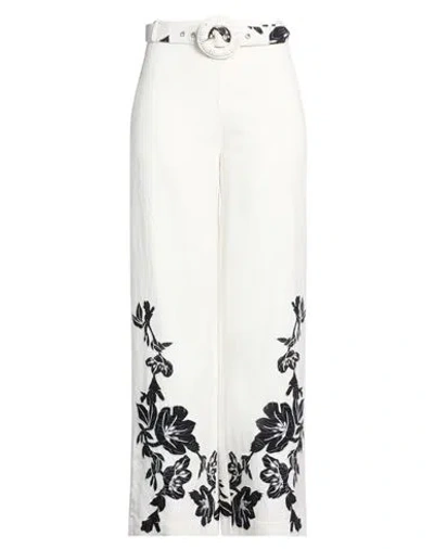 Hemant & Nandita Woman Pants White Size Xl Linen, Cotton