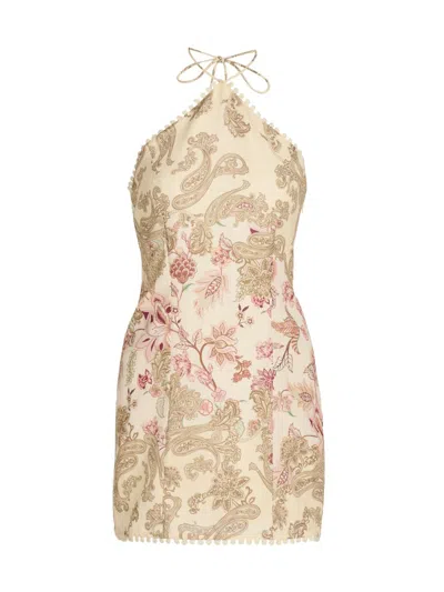 Hemant & Nandita Short Dress In Neutral