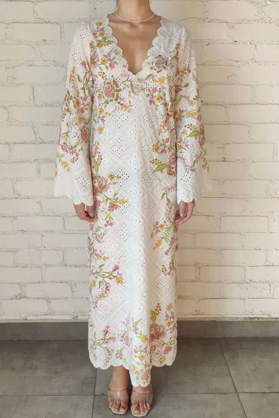 Hemant & Nandita Aira Kaftan In Off White