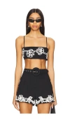 Hemant & Nandita Bandeau Top In Black