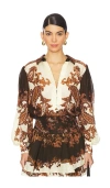 Hemant & Nandita Boho Shirt In 混棕色