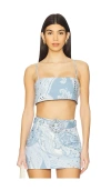 Hemant & Nandita Bustier Top In Baby Blue