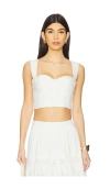 Hemant & Nandita Broderie-anglaise Top In White
