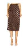 Hemant & Nandita Fitted Midi Skirt In 棕色 & 白色