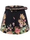 Hemant & Nandita Shorts With Buckle Belt In Black