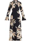 Hemant & Nandita Maxi Shirt Dress Black Mix In Black