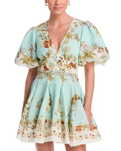 Hemant & Nandita Hemant And Nandita Balloon Sleeve Mini Dress In Blue