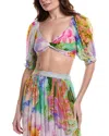 Hemant & Nandita Bandeau Crop Top In Purple