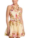 Hemant & Nandita Hemant And Nandita Belted Mini Shirtdress In Ivory Mix
