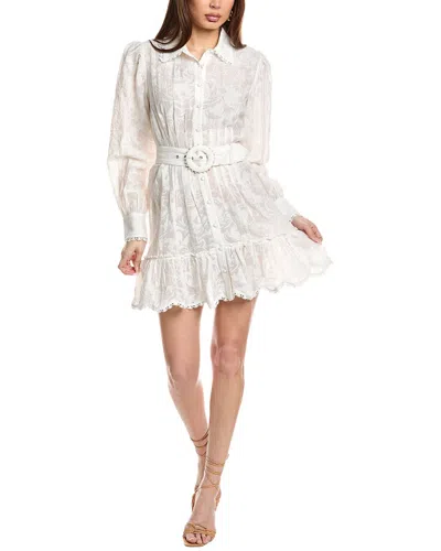Hemant & Nandita Belted Shirtdress In White
