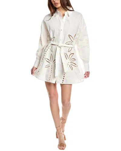 Hemant & Nandita Eyelet Shirtdress In White