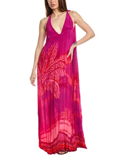 Hemant & Nandita Halter Maxi Dress In Purple