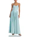 Hemant & Nandita Hemant And Nandita V Neck Maxi Dress In Light Blue