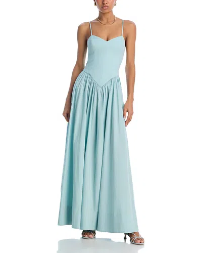 Hemant & Nandita Hemant And Nandita V Neck Maxi Dress In Light Blue
