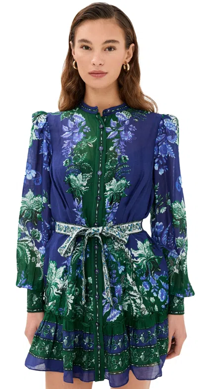 Hemant & Nandita Keva Short Dress Blue