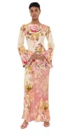 Hemant & Nandita Long Dress Ivory Mix In Ivory Mix