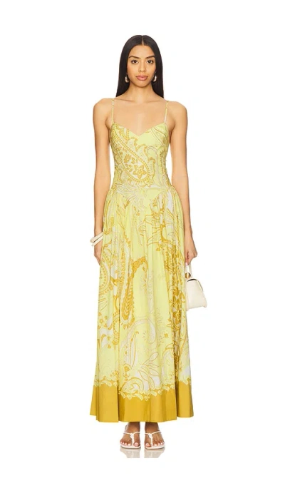 Hemant & Nandita Long Dress In Yellow