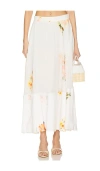 Hemant & Nandita Midi Skirt In Ivory Floral