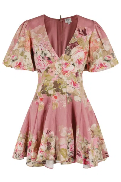 Hemant & Nandita Mini Dress With V-neckline And Balloon Sleeves