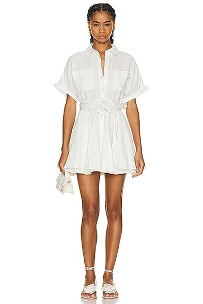 Hemant & Nandita Nera Belt Buckle Short Dress In White