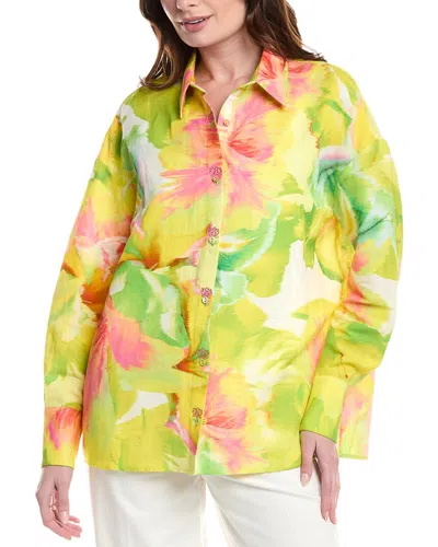 HEMANT & NANDITA OVERSIZED LINEN-BLEND SHIRT