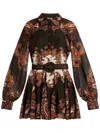 Hemant & Nandita Paisley-print Mini Dress In Brown