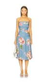 Hemant & Nandita Ruched Midi Dress