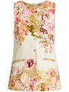 Hemant & Nandita Waist Coat Off White Mix In White