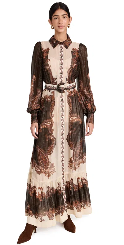 Hemant & Nandita Shirt Dress Brown Mix