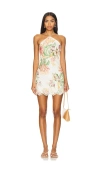 Hemant & Nandita Short Eyelet Dress Off White Floral In Off White Floral