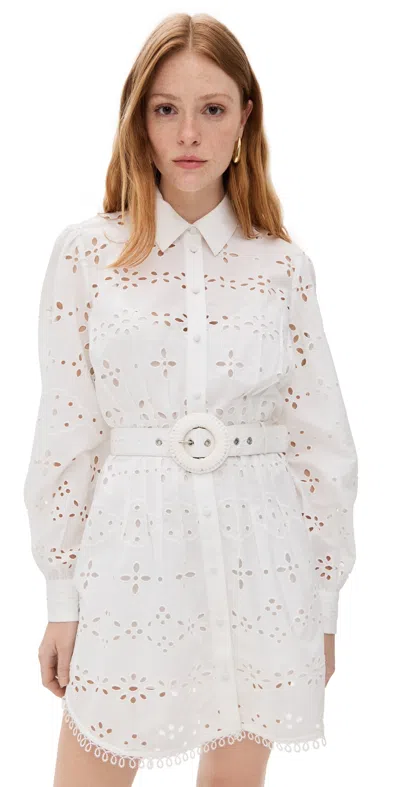 Hemant & Nandita Short Dress With Buckle Belt And Slip Off White