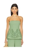 Hemant & Nandita Strapless Top In Green