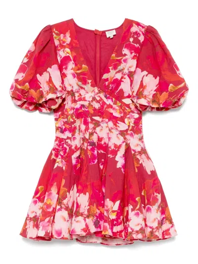 Hemant & Nandita Tuhi Mini Dress In Red