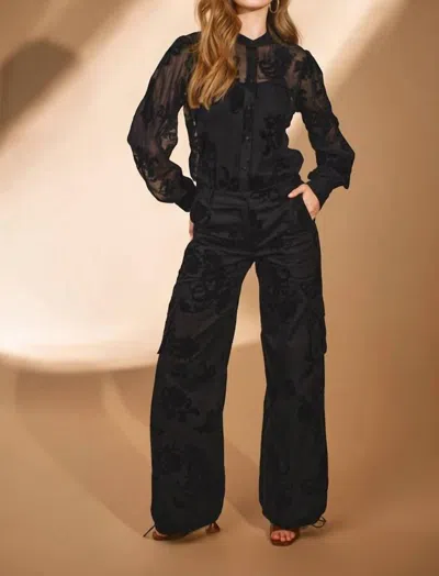 Hemant & Nandita Zuhr Cotton Cargo Pants In Black