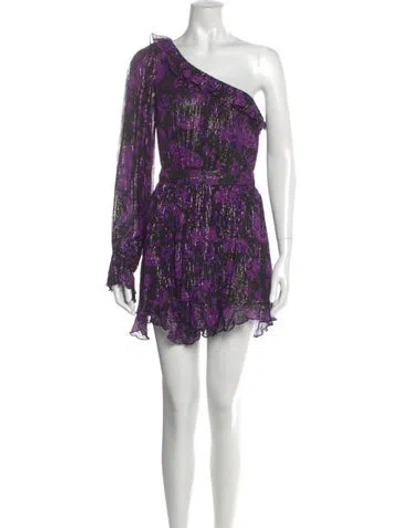 Pre-owned Hemanta & Nandita One-shoulder Romper In Purple