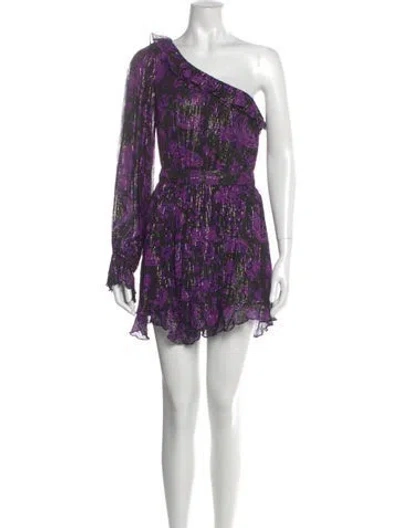 Pre-owned Hemanta & Nandita One-shoulder Romper In Purple
