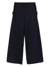 Hemisphere Button Trousers In Blue