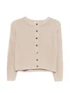 Hemisphere Buttoned Cardigan In Brown