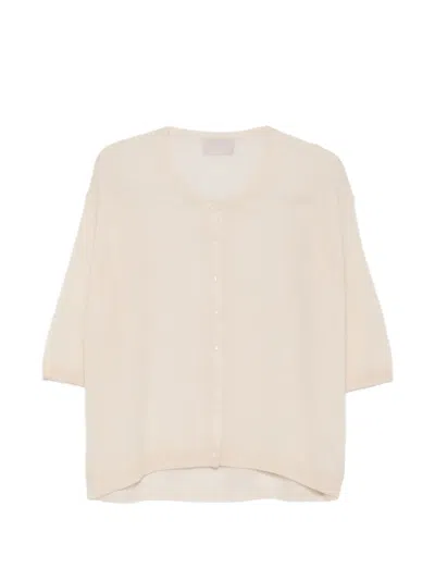 Hemisphere Buttoned Cardigan In Neutral