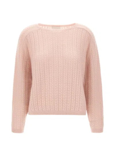Hemisphere Cable-knit Sweater In Pink
