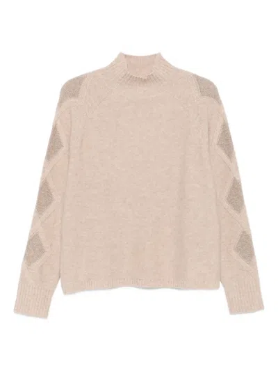 Hemisphere Diamond-pattern Jumper In Neutral