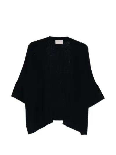 Hemisphere Flared-sleeve Cardigan In Black