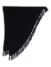 Hemisphere Fringed Scarf In Black